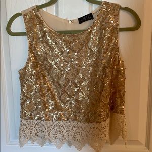 Gold sequin top